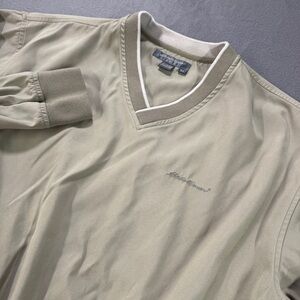 Vintage Eddie Bauer Golf Windbreaker Mens Small V Neck Pullover Jacket